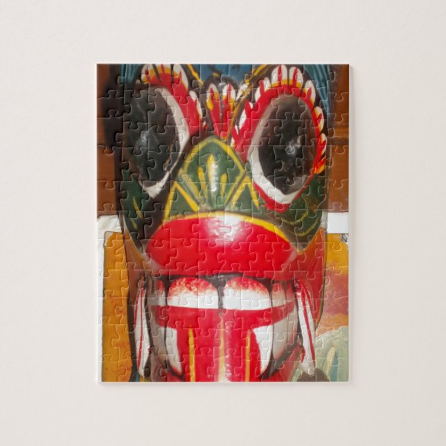 Puzzle Beau art traditionnel sri-lankais de masques de fe (Vertical)