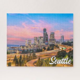 Puzzle Beau coucher de soleil sur Seattle, Washington