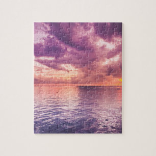 Puzzle Beau coucher de soleil violet à Cebu City, Philip