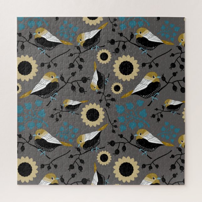 Puzzle Beau Motif de Chickadee Songbird (Vertical)