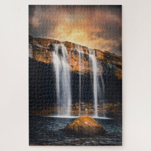 Puzzle Beau paysage de cascade