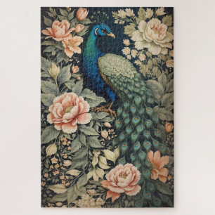 Puzzle Beau Peacock William Morris Inspiré Floral