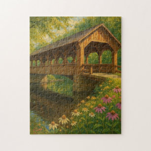 Puzzle Beau pont couvert d'été art
