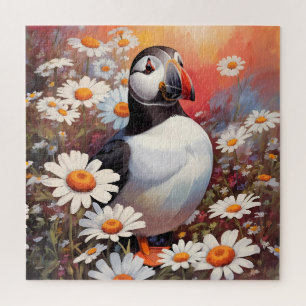 Puzzle Beau Puffin Dans Le Champ Maisy