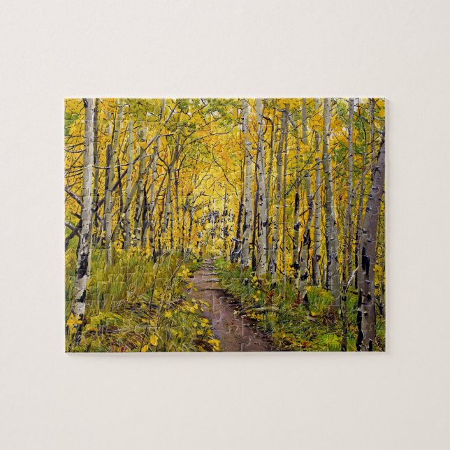 Puzzle Beau sentier Pittoresque d'automne à Aspen Tree Gr (Horizontal)