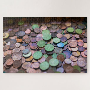 Puzzle Beaucoup de pièces en euros dans une offre - Diff