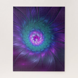 Puzzle Beauté florale abstraite, art fractal coloré de fl