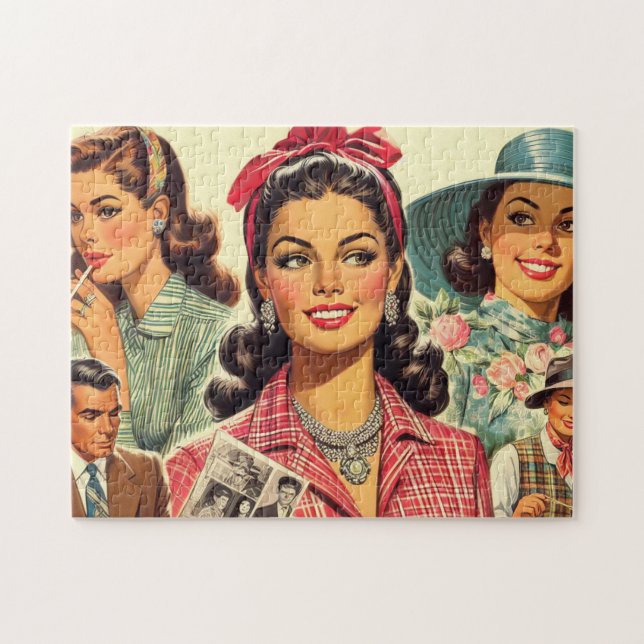 Puzzle Beauté vintage Fashion Girls (Horizontal)