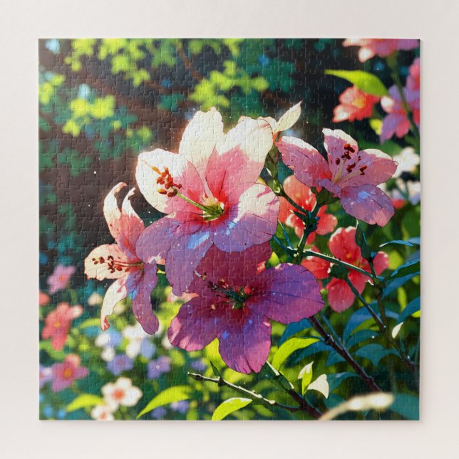 Puzzle Beautiful anime flowers illustration (Vertical)