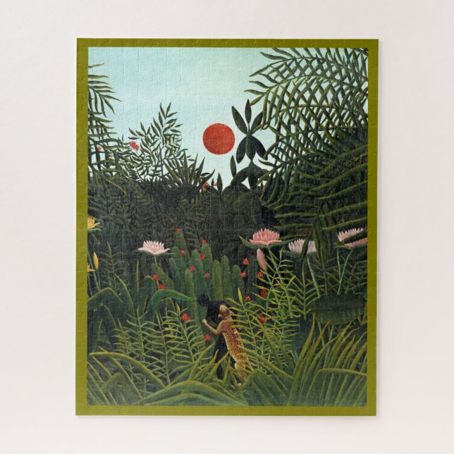 Puzzle Beautiful Henri Rousseau's famous Virgin Forest (Vertical)