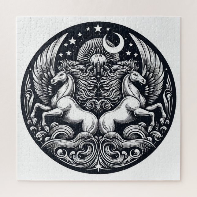 Puzzle "Beaux chevaux mystiques" 29 (Vertical)