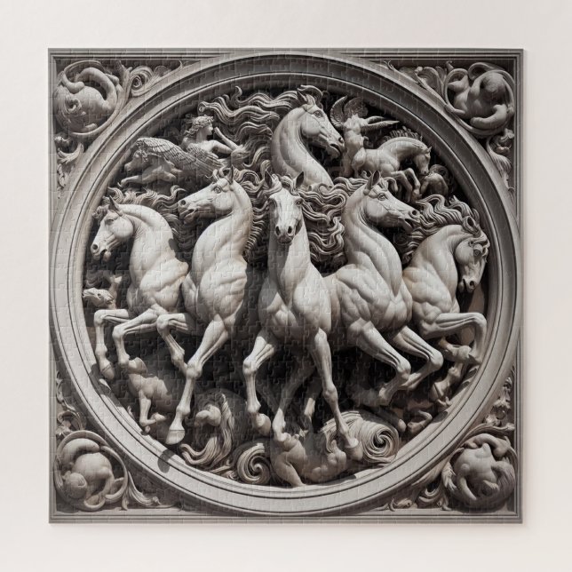 Puzzle "Beaux chevaux mystiques" 34 (Vertical)