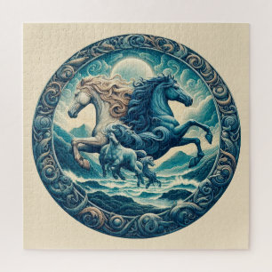 Puzzle "Beaux chevaux mystiques" 44