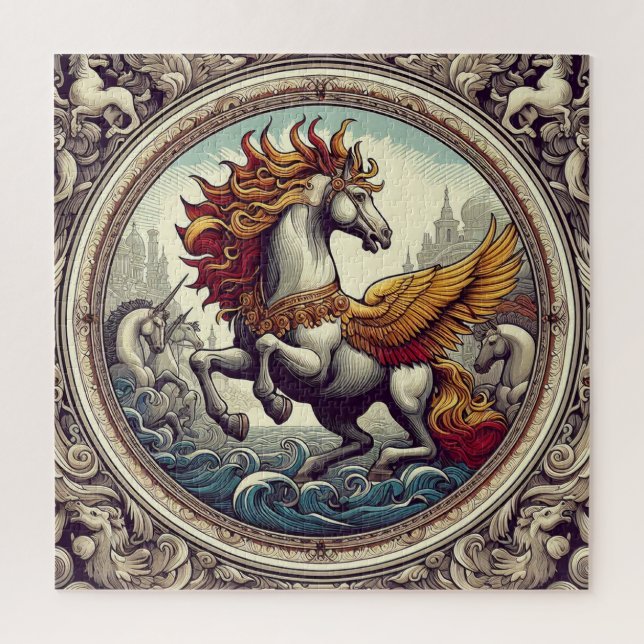 Puzzle "Beaux chevaux mystiques" 46 (Vertical)