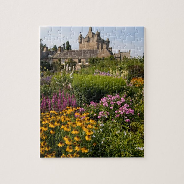 Puzzle Beaux jardins et célèbre château en Ecosse (Vertical)