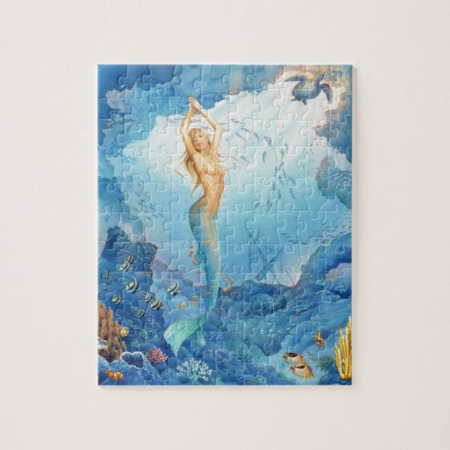 Puzzle Beaux sirène, poissons et naufrage (Vertical)