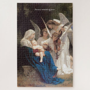 Puzzle Bébé calme Jésus est dormant Ange Lullabe Scrip