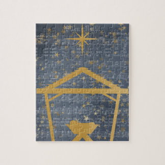 Puzzle Bébé de nuit silencieux Jésus dans la crèche des h