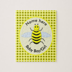 Puzzle Bébé jaune mignon abeille Genre Révéler Neutre Per