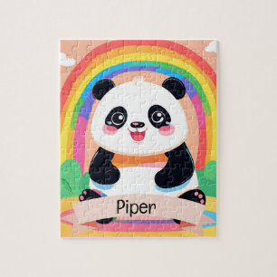 Puzzle Bébé mignon Panda arc-en-ciel