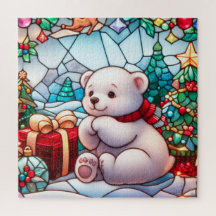 Bébé Ours polaire à Noël
