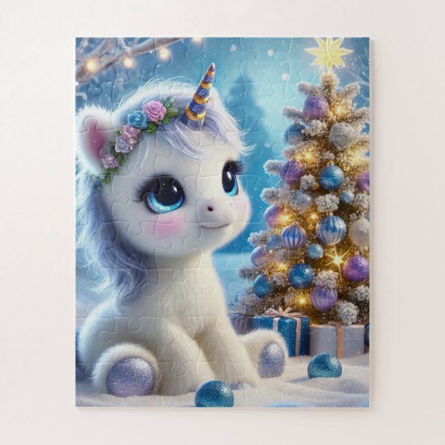 Puzzle Bébé Unicorn Noël (Vertical)