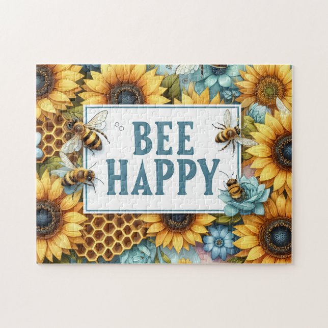 Puzzle Bee Happy (Horizontal)