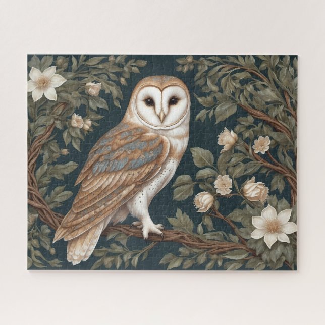 Puzzle Belle Barne Owl William Morris Inspiré (Horizontal)
