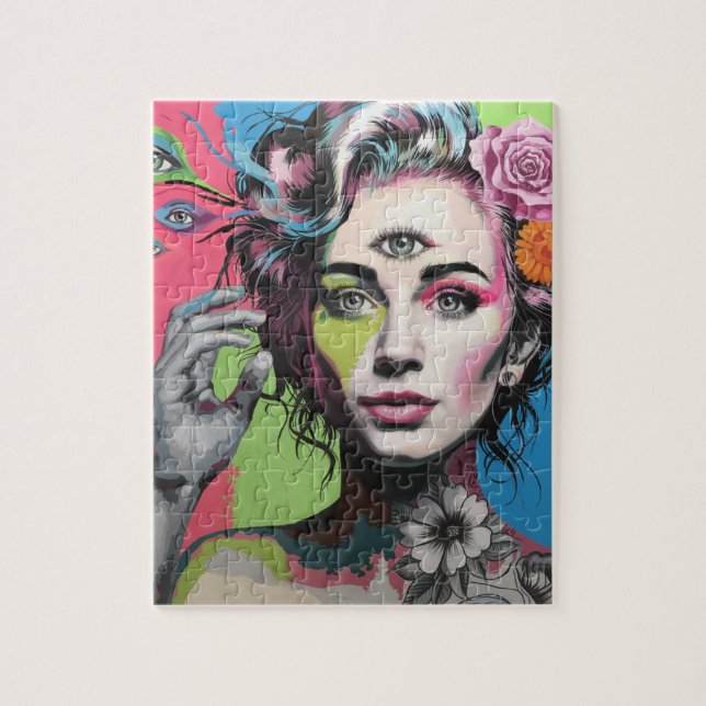 Puzzle Belle Femme Avec Troisième Oeil (Vertical)
