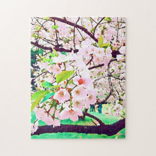 Puzzle Belle fleur de cerisier rose Voyage au Japon
