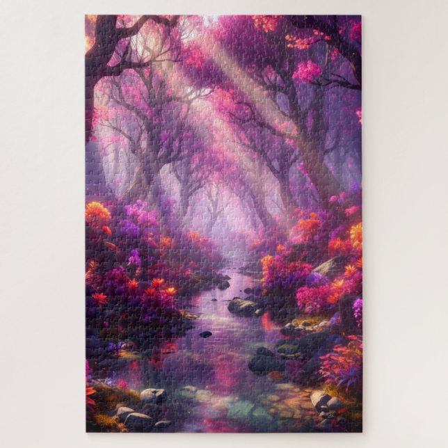 Puzzle Belle forêt violette  (Vertical)