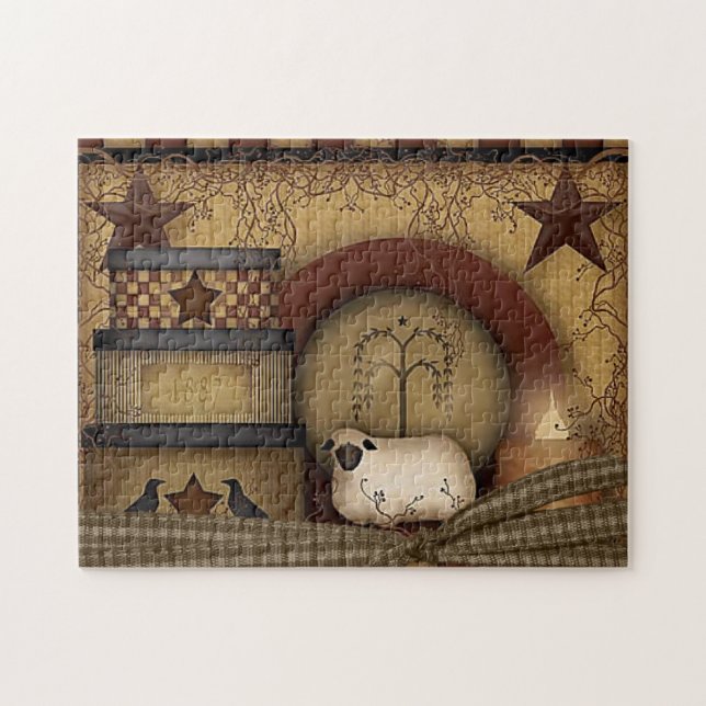 Puzzle Belle illustration du pays/Primitive (Horizontal)