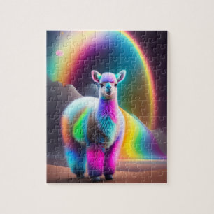 Puzzle Belle Llama sucrée et colorée Fluffy