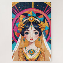 Belle mariée dans l'art du Pop Art