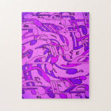 Belle Musique Notes musicales Upbeat Rose violet