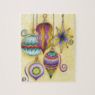 Puzzle Belle Verre Colorée Ornements de Noël