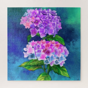 Puzzle Belles fleurs d'Hydrangea - Art Peinture Mignée