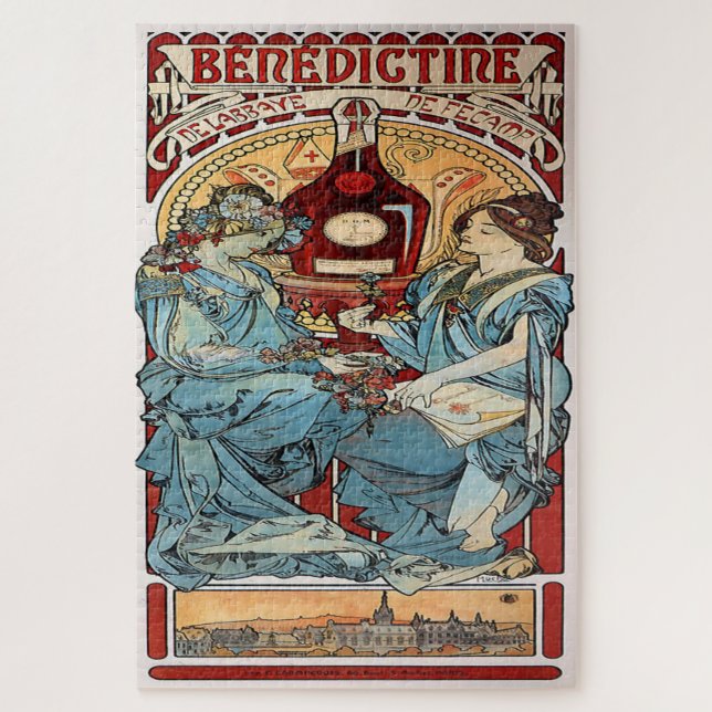 Puzzle Bénédictine par Alphonse Mucha (Vertical)