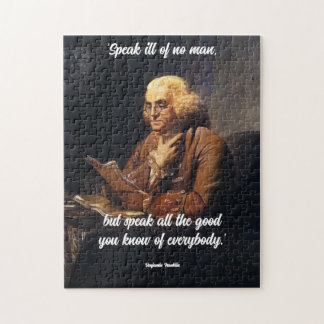 Puzzle Benjamin Franklin Quote -Customize Quote