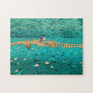 Puzzle Benten Pond à Shiba Kawase Hasui paysage japonais