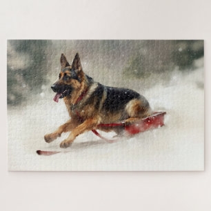 Puzzle Berger allemand Noël neige hiver