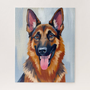 Puzzle Berger Allemand   Peinture aquarelle chien animal 