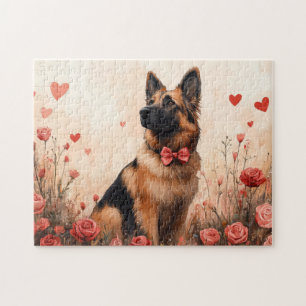 Puzzle Berger belge avec des roses - Saint-Valentin