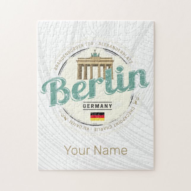 Puzzle Berlin Allemagne Porte de Brandebourg Souvenir Vin (Vertical)