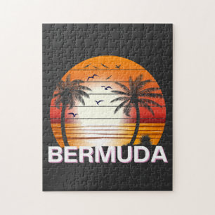 Puzzle Bermudes Palmiers Vintages Plage d'été