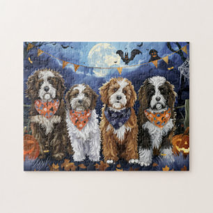 Puzzle Bernedoodle Halloween Éffrayant