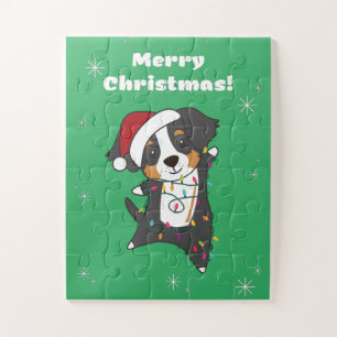Puzzle Bernese Joyeux Noël Joyeux Chiens de Noël Jigsa