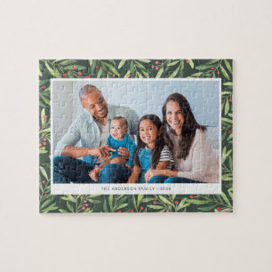 Puzzle Berry Green Green Green Photo de famille de Noël