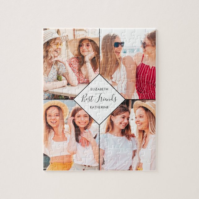 Puzzle Best Friends BFFs Besties Nom Photo Collage (Vertical)