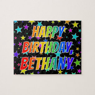 Puzzle "BETHANY" Prénom, Amusant "HEUREUX ANNIVERSAIRE"